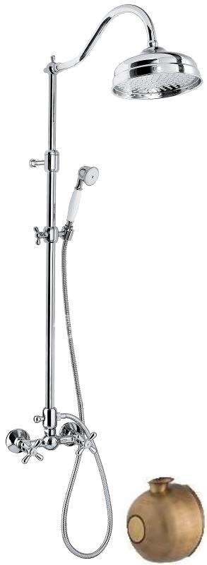 Изображение товара Душевая система Emmevi Deco Old 1200218BR, бронза Изображение товара Душевая система Emmevi Deco Old 1200218BR, бронза