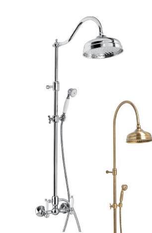 Изображение товара Emmevi Deco Old 12100218BR - душевой комплект бронза Изображение товара Emmevi Deco Old 12100218BR - душевой комплект бронза