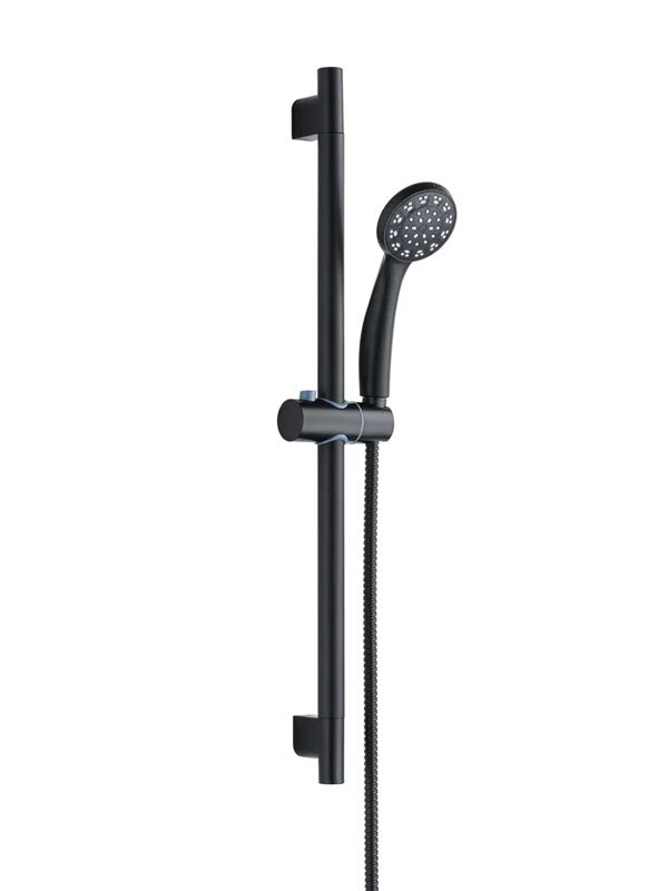 Изображение товара Душевой гарнитур Orange OL11b черный матовый 1 режим с штангой 710 мм
