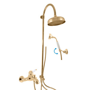 Изображение товара Душевая система Rav-Slezak Labe L554.5/3Z, золото/белый