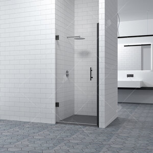 Изображение товара Душевая дверь RGW HO-011B, 350601107-14, 70 х 195 см в нишу, распашная, стекло прозрачное, профиль черный