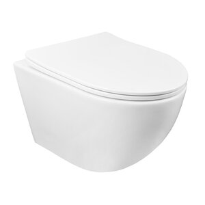 Изображение товара Унитаз подвесной безободковый Azario Grado AZ-0046 с микролифтом белый