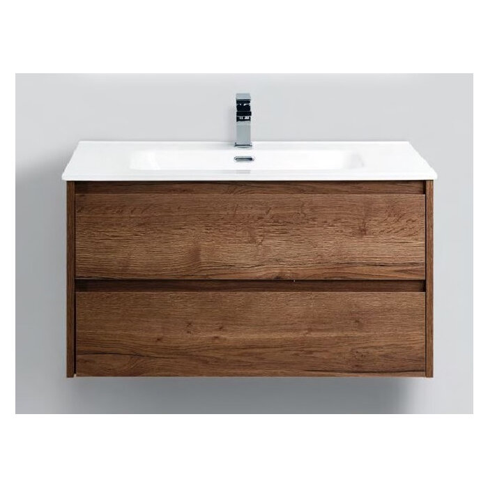 Изображение товара Тумба под раковину BelBagno KRAFT 39-800/390-2C-SO-RT 80 см, подвесная, Rovere Tabacco