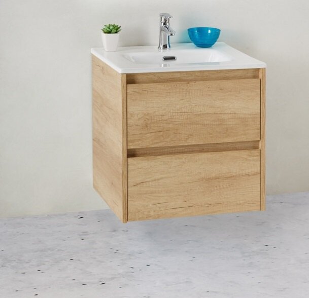 Изображение товара Подвесная тумба под раковину BelBagno KRAFT 60 см Rovere Nebraska Nature