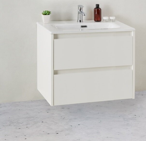Изображение товара База под раковину BelBagno KRAFT 39-600/390-2C-SO-BO 60 cм подвесная с 2 ящиками, Bianco Opaco