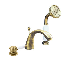 Изображение товара Смеситель для ванны и душа Rav-Slezak Labe L569.5SSM бронза/белый