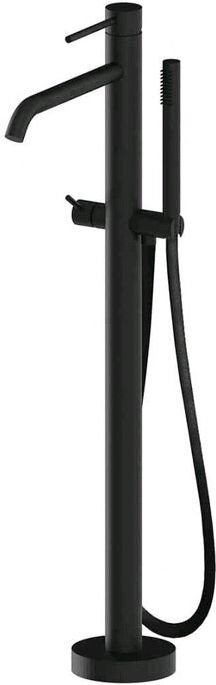Изображение товара Стильный смеситель для ванны и душа Paffoni Light LIG032NO черный матовый