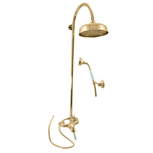 Изображение товара Душевая система Rav-Slezak Labe L581.5/3Z золото белый для ванной комнаты