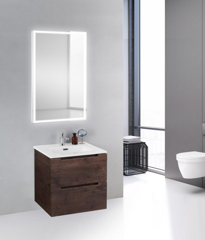 Изображение товара Тумба под раковину BelBagno ETNA39-600/390-2C-SO-RW-P 60 см цвет темный дуб