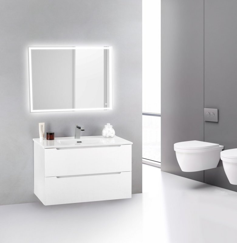 Изображение товара Тумба под раковину BelBagno ETNA39-800/390-2C-SO-BL-P 80 см, подвесная, Bianco Lucido