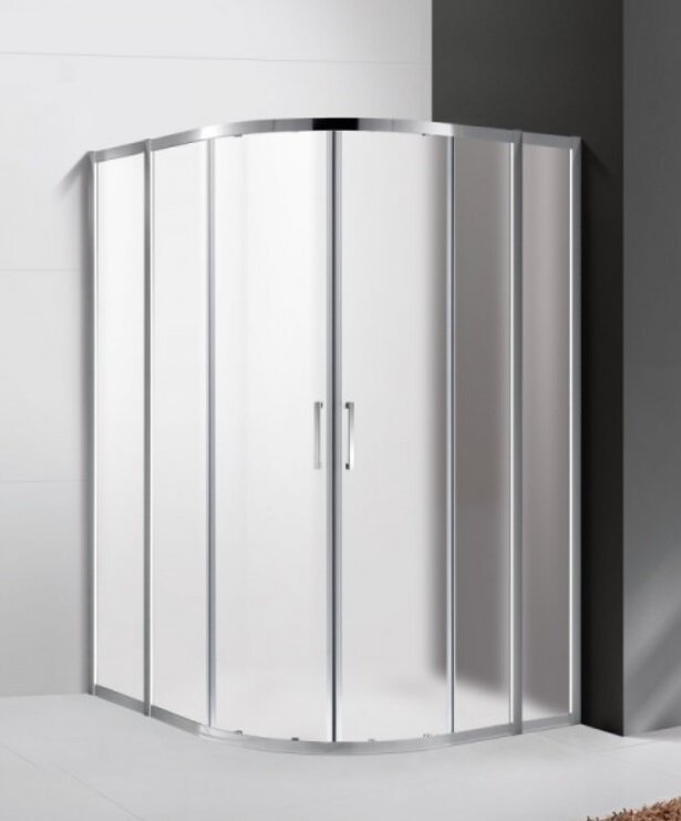 Изображение товара Душевой уголок Cezares Molveno-R-22-100+20-P-Cr 120x120 см с рифленым стеклом и хром профилем