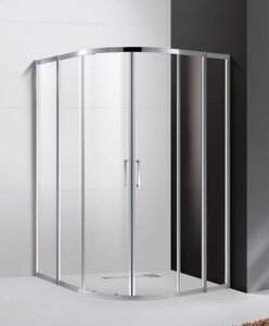 Изображение товара Душевой уголок Cezares Molveno-R-22-100+30-C-Cr-IV, 130 x 130 см, стекло прозрачное антикальций, профиль хром