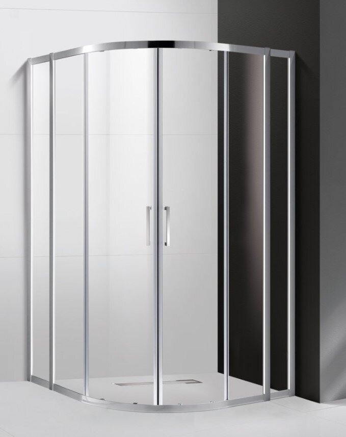 Изображение товара Душевой уголок Cezares Molveno-R-22-80+30-C-Cr-IV 110x110 см с прозрачным стеклом