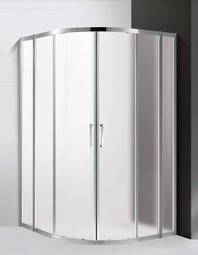 Изображение товара Душевой уголок Cezares Molveno-R 110x110 см с рифленым стеклом и хром профилем