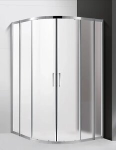 Изображение товара Душевой уголок Cezares Molveno-R-22-80+30-P-Cr, 110 x 110 см, стекло рифленое, профиль хром