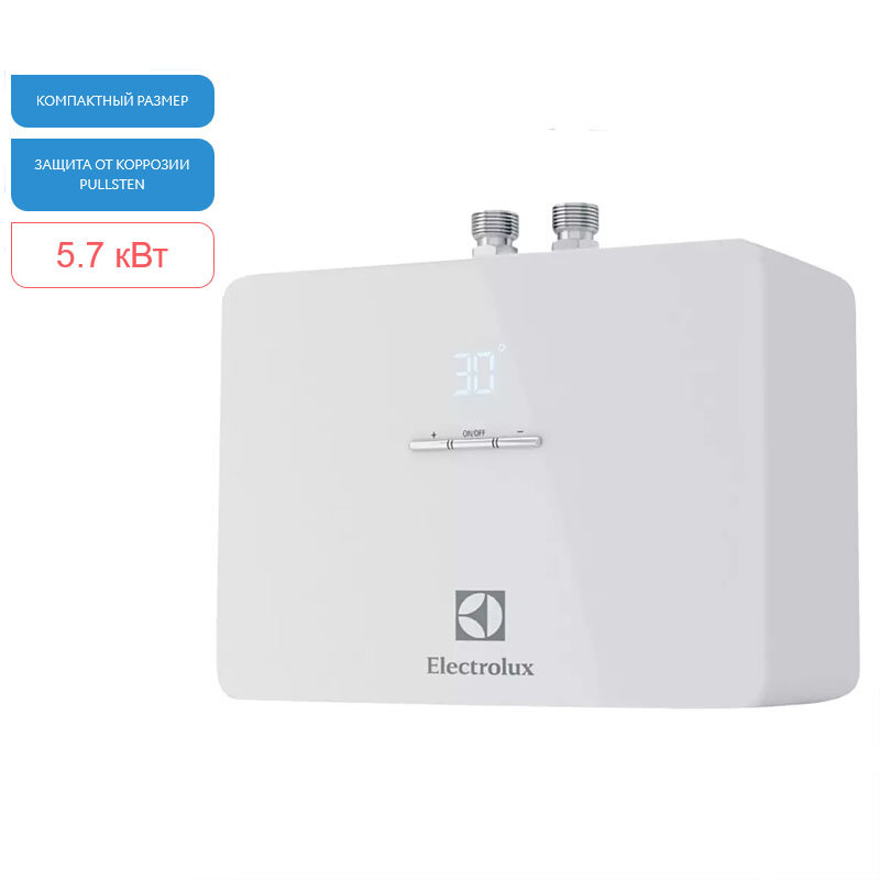 Изображение товара Проточный водонагреватель Electrolux NPX 6 Aquatronic Digital 2.0, компактный настенный электроводо