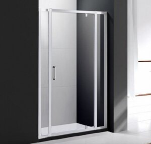 Изображение товара Душевая дверь Cezares Molveno-BA-12-80+60-C-Cr-IV, 140 см, стекло прозрачное антикальций, профиль хром