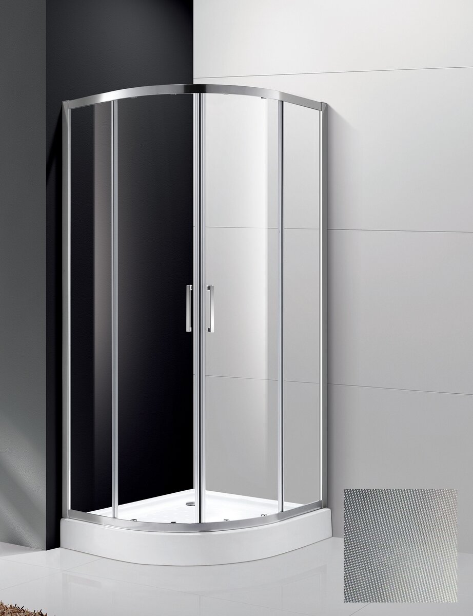 Изображение товара Душевой уголок Cezares Molveno-R 80x80 см, раздвижная дверь, хром