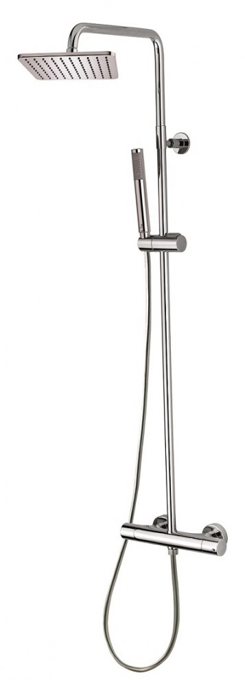 Изображение товара Душевой комплект Bossini Cosmo L10103.030 с термостатом и квадратной лейкой