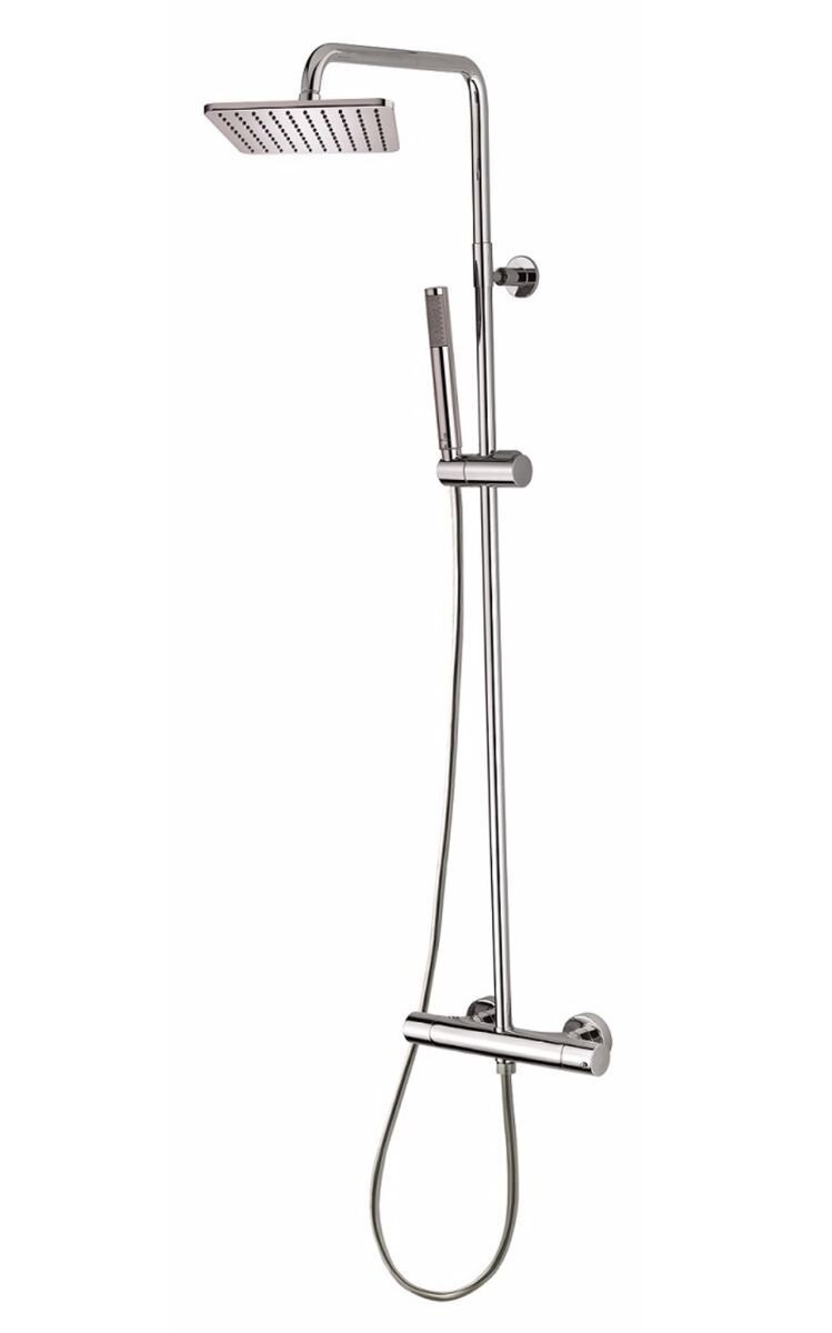 Изображение товара Душевой комплект Bossini Cosmo L10174.030 с квадратным верхним душем и смесителем