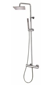 Изображение товара Душевой комплект Bossini Cosmo L10174.030, со смесителем, верхний душ квадратный