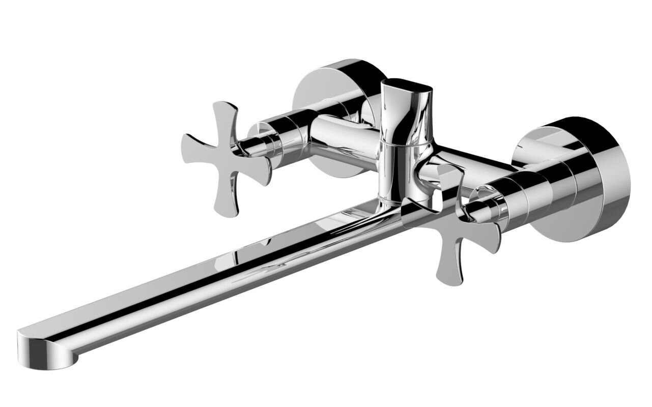 Изображение товара Смеситель Agger Love A1021100 для ванны и душа хром Германия двухвентильный