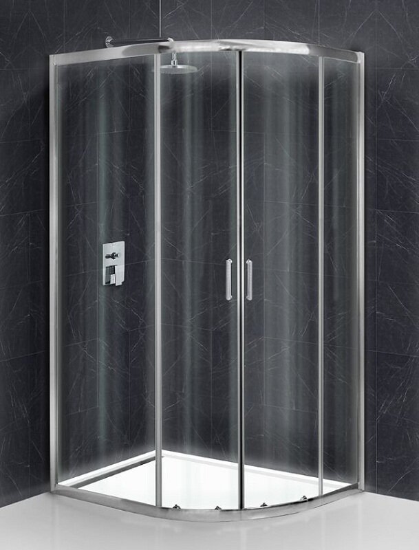 Изображение товара Душевой уголок BelBagno Uno-195, UNO-195-RH-2-120/80-C-Cr, 120 х 80 х 195 см, профиль хром, стекло прозрачное