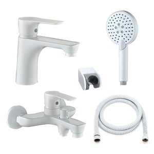 Изображение товара Комплект смесителей Orange Aristo M19-311W, белый