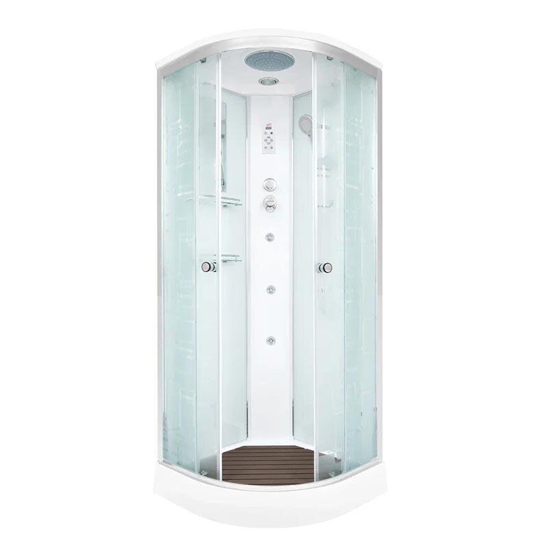 Изображение товара Душевая кабина Dto Em EM1580 гм-эл 80 x 80 см, с крышей, с электрикой, с гидромассажем