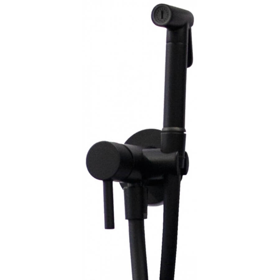 Изображение товара Гигиенический душ Paffoni Tweet Round ZDUP110NO со смесителем черный матовый