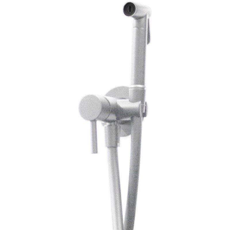 Изображение товара Гигиенический душ Paffoni Tweet Round ZDUP110BO с однорычажным управлением белый матовый