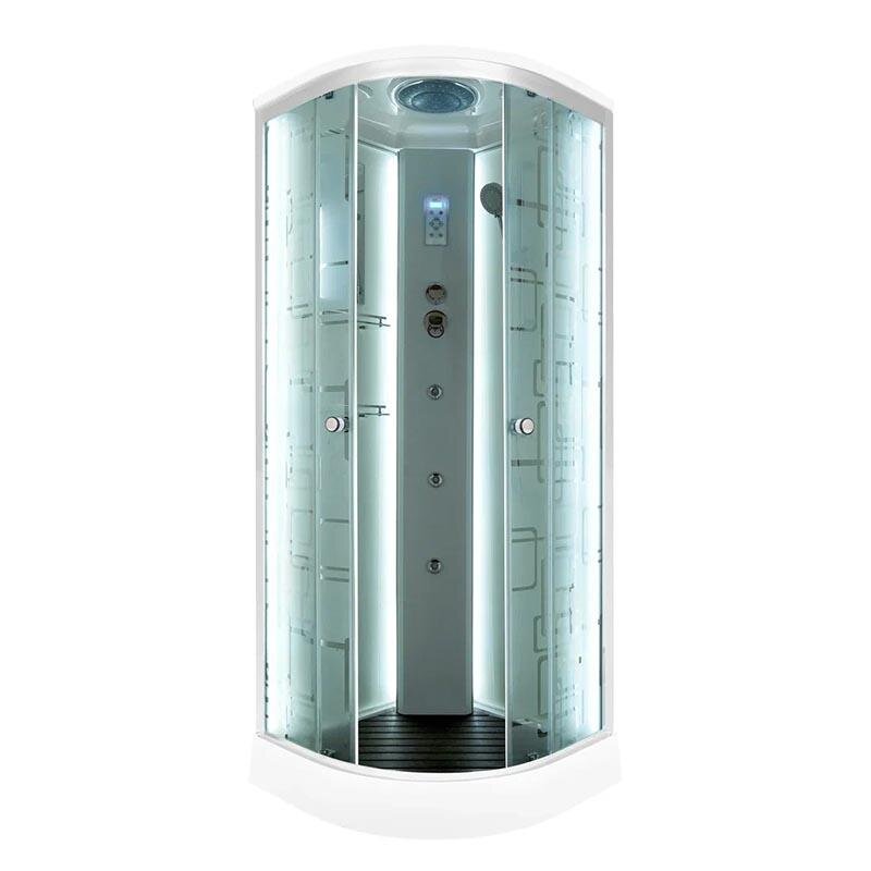 Изображение товара Душевая кабина Dto Em EM1580 LED гидромассаж крыша 80x80