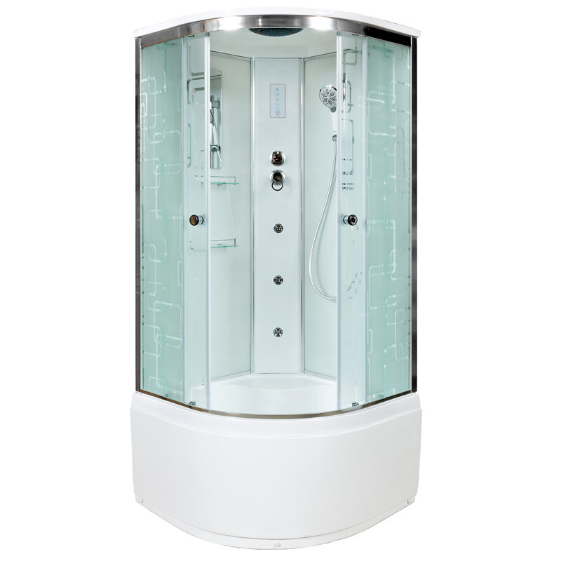 Изображение товара Душевая кабина Dto Em EM4510 гм-эл 100x100 см с гидромассажем и крышей