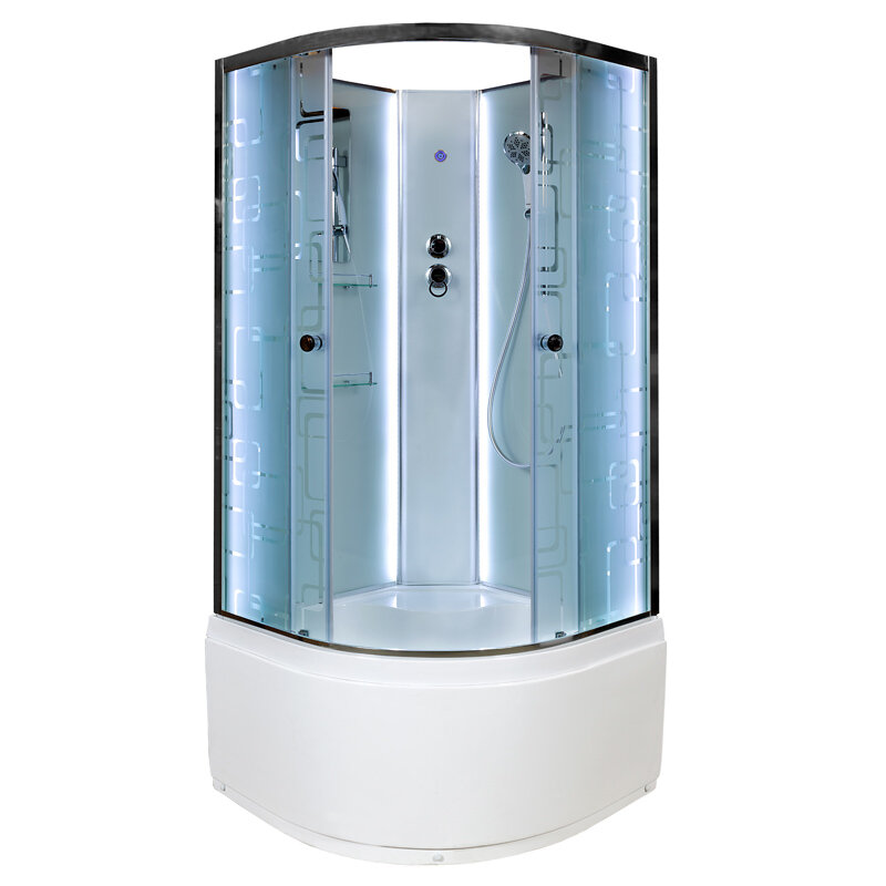 Изображение товара Душевая кабина Dto Em EM4510 N LED 100x100 см без крыши с LED подсветкой