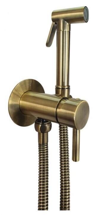 Изображение товара Гигиенический душ Paffoni Tweet Round, ZDUP110BR, со смесителем, бронза