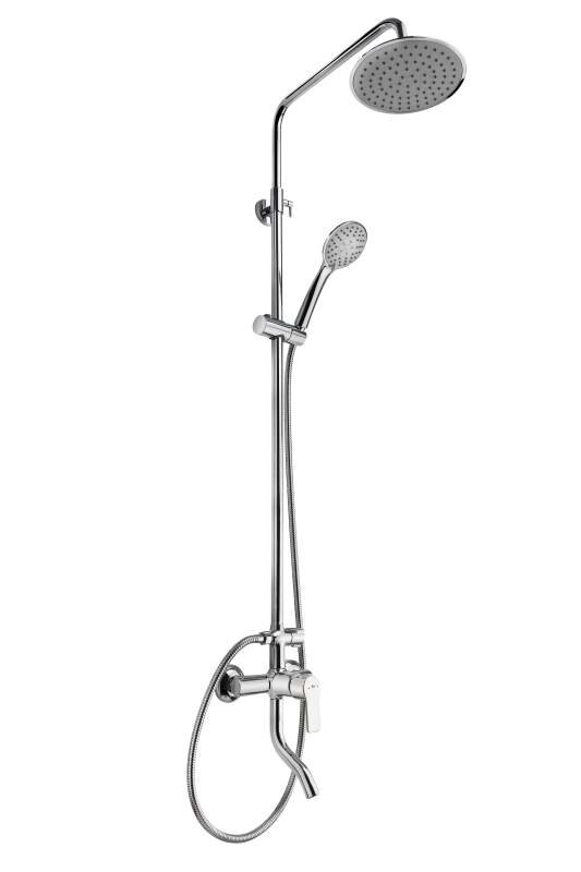 Изображение товара Душевая система Teka Manacor с тропическим душем и смесителем хром 119,5 см