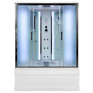 Изображение товара Душевая кабина Dto Em EM4517 LED гм 170 x 90 см, с крышей, с Led подсветкой, с гидромассажем