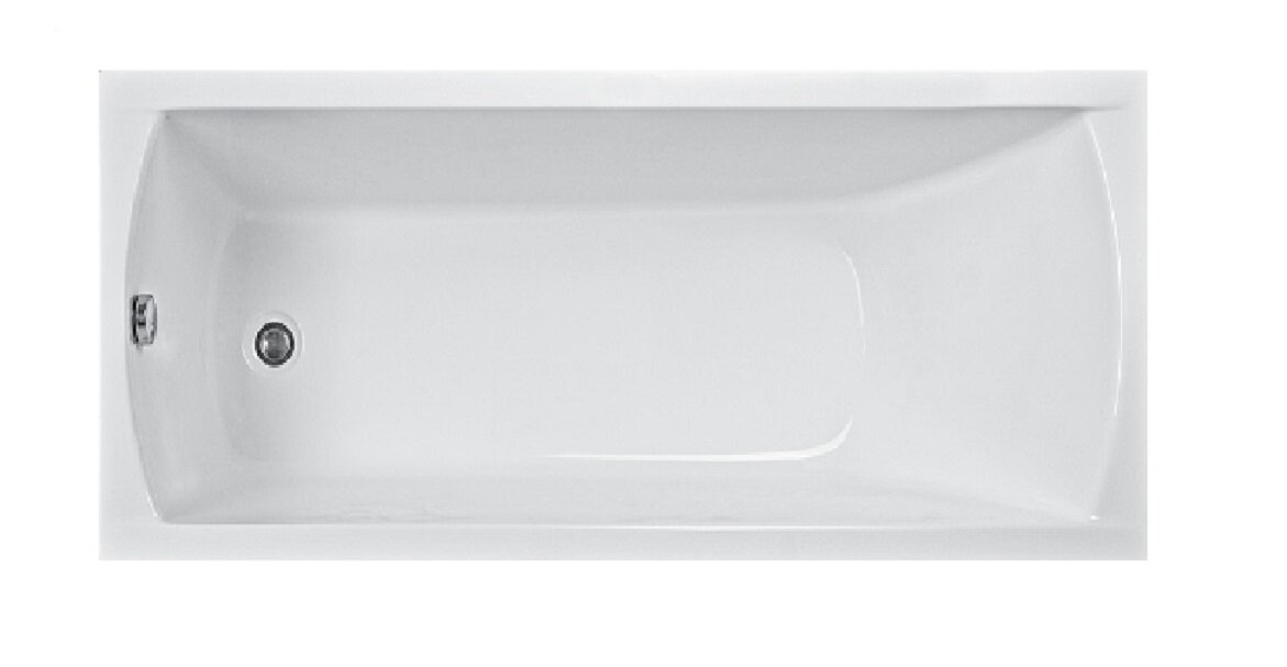 Изображение товара Ванна акриловая Vayer Milana 180x75 см прямоугольная белая встроенная