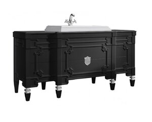 Изображение товара Тумба под раковину Belux Кастилия Н170-06 черная глянцевая МДФ с ящиками