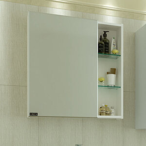 Изображение товара Зеркальный шкаф СаНта Дублин 70 см с подсветкой и стеклянными полками