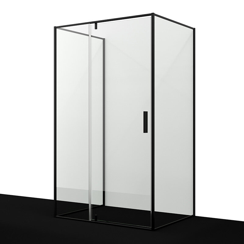 Изображение товара Душевой уголок WasserKRAFT 74P21 120х90 см с черным профилем и прозрачным стеклом