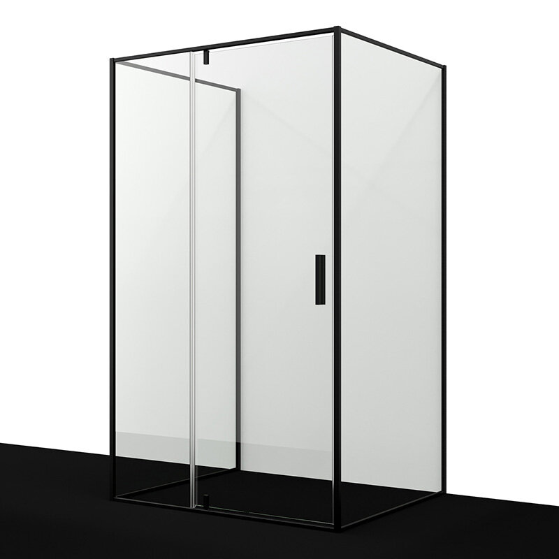 Изображение товара Душевой уголок WasserKRAFT 74P26 120x100 см прямоугольный с распашной дверью черный профиль