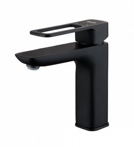 Изображение товара Смеситель для раковины Iddis Slide SLIBL00i01 черный латунь 10 лет гарантии