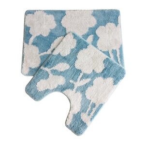 Изображение товара Набор ковриков для ванной комнаты Iddis Promo, 45 x 65 см + 45 x 50 см, P37M465i12, микрофибра, голубой