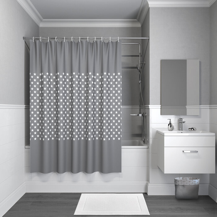 Изображение товара Штора для ванной комнаты Iddis Basic 200 x 240 см, B44P224i11, полиэстер, темно-серый