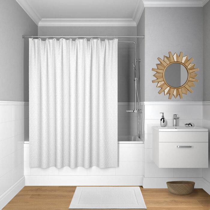 Изображение товара Штора для ванной комнаты Iddis Basic 200x180 см белая полиэстер