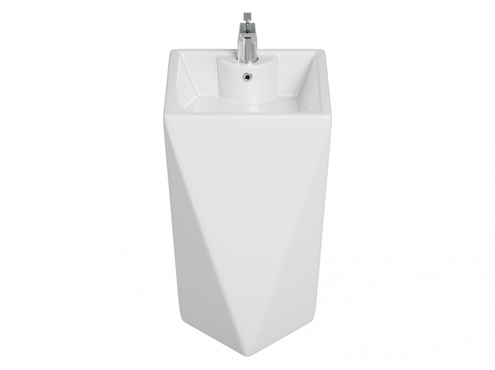 Изображение товара Напольная раковина Laguraty 2050W, белая, фаянс, 47×48×82 см