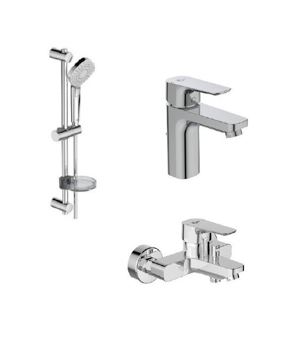 Изображение товара Смесители для ванной и раковины Ideal Standard Ceraplan III 3 в 1 BD005AA, хром, HWTC Изображение товара Смесители для ванной и раковины Ideal Standard Ceraplan III 3 в 1 BD005AA, хром, HWTC