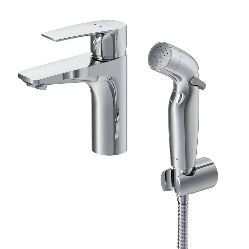 Изображение товара Смеситель Am.Pm Gem F90A03000 для раковины с гигиеническим душем хром Германия