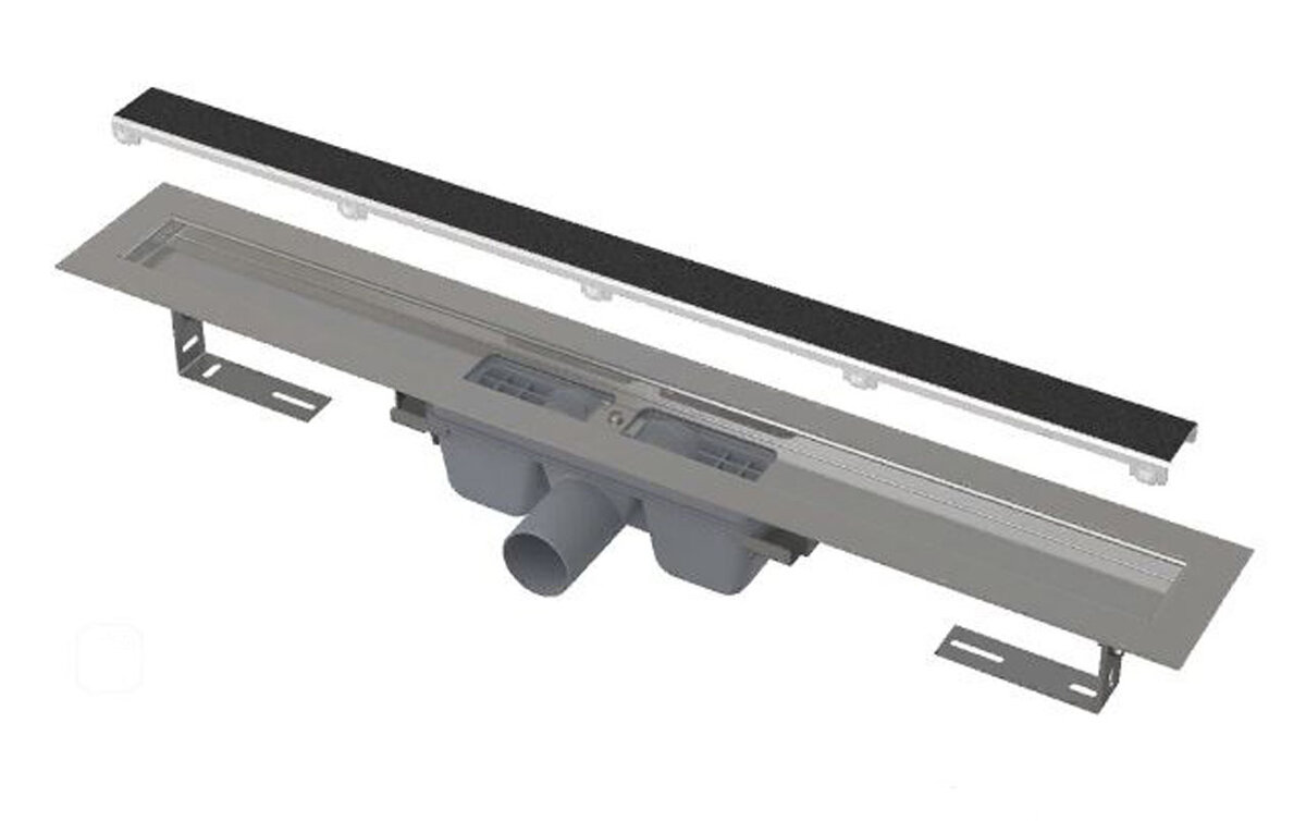 Изображение товара Душевой лоток AlcaPlast APZ15S-550 с решеткой под кладку плитки, 550 мм, нержавеющая сталь